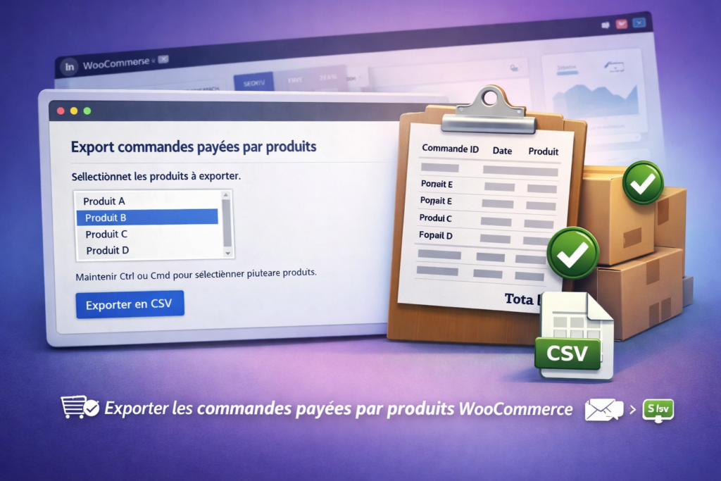 Export commande avec email et téléphone
